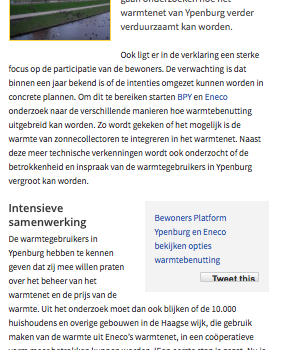 Opties warmtebenutting Opties warmtebenutting